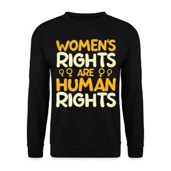 Women's Rights Are Human Rights - Unisex Sweatshirt - black - Front - Alina (178cm) & Michal (187cm)