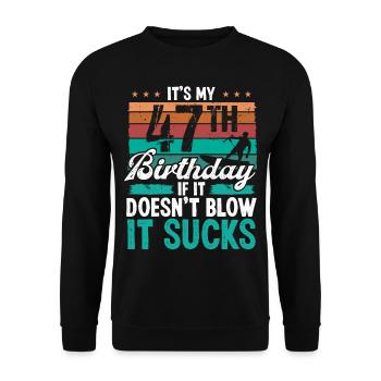 47 Year Old Kitesurfer Funny Kiteboarder Humor - Unisex Sweatshirt - black - Front - Alina (178cm) & Michal (187cm)