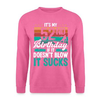 52 ans Kitesurfer Humour Kiteboarder Drôle - Sweat-shirt Unisexe - rose - Devant