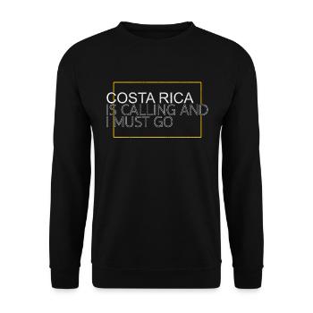 costa rica saying - Unisex Pullover - Schwarz - Vorne - Alina (178cm) & Michal (187cm)