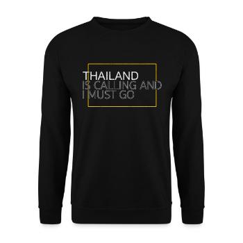 Thailand Spruch - Unisex Pullover - Schwarz - Vorne - Alina (178cm) & Michal (187cm)