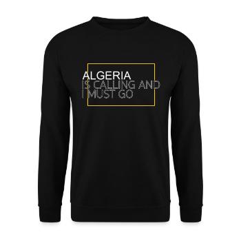 Algerien Spruch - Unisex Pullover - Schwarz - Vorne - Alina (178cm) & Michal (187cm)