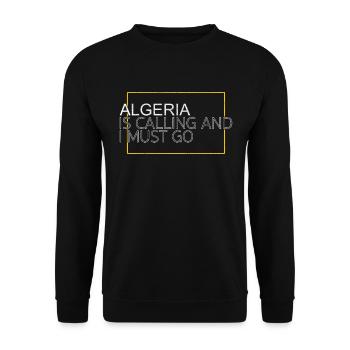 Algerien Spruch - Unisex Pullover - Schwarz - Vorne - Alina (178cm) & Michal (187cm)