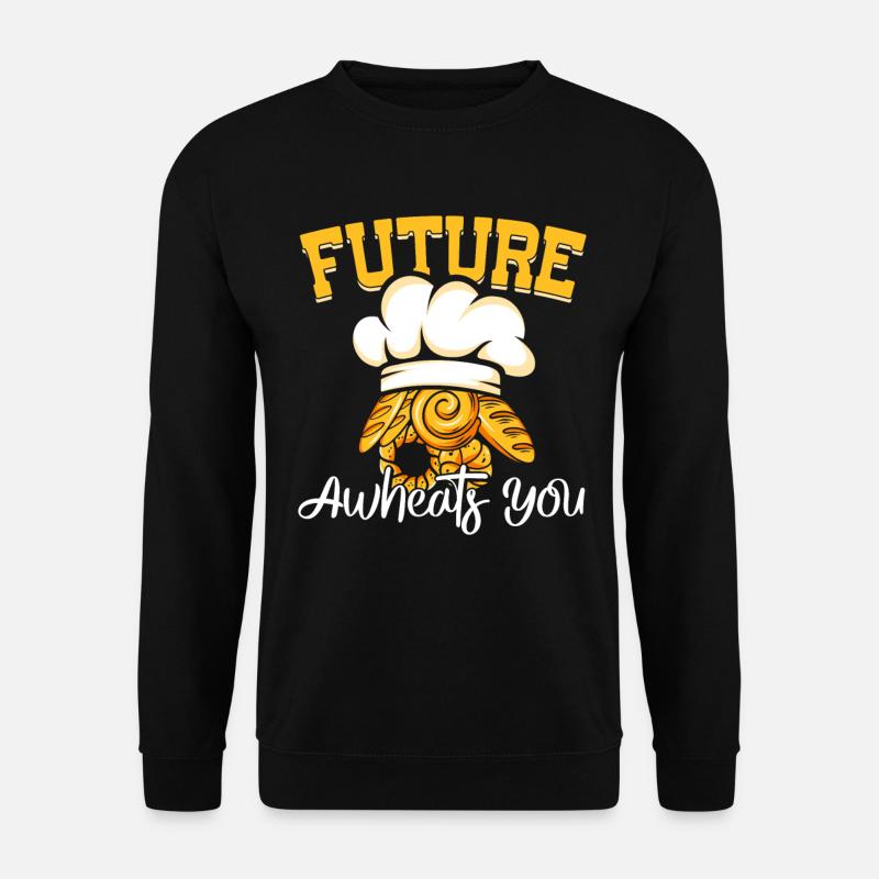 Handgemachtes hausgemachtes Weizenbrot - Unisex Pullover - Schwarz