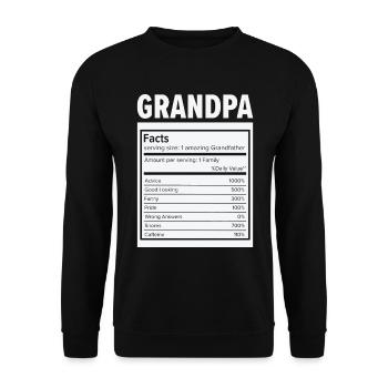 Faits sur les grands-pères les plus étonnants de la fête des grands-parents - Sweat-shirt Unisexe - noir - Devant - Alina (178cm) & Michal (187cm)