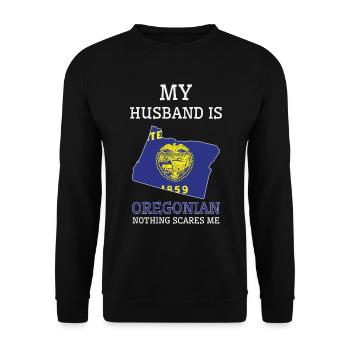 Rien ne me fait peur Mari Oregonien Oregon - Sweat-shirt Unisexe - noir - Devant - Alina (178cm) & Michal (187cm)