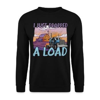Je viens de déposer un chauffeur de camion de chargement - Sweat-shirt Unisexe - noir - Devant - Alina (178cm) & Michal (187cm)