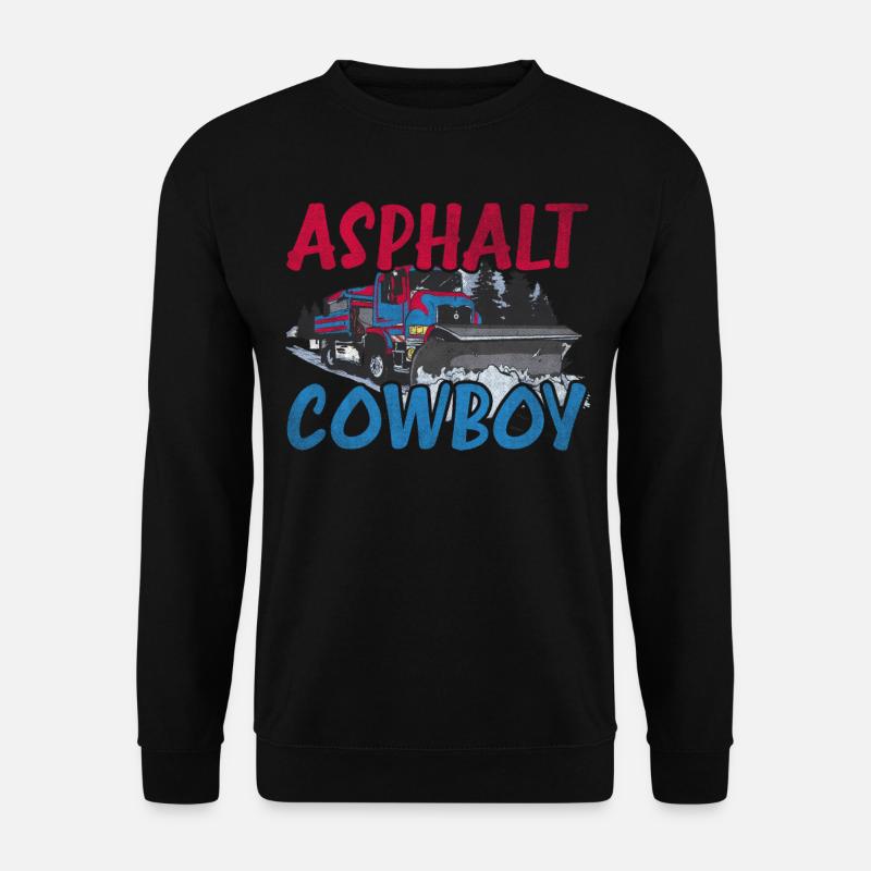 Asphalt Cowboy Cooles LKW Fahrer Design - Unisex Pullover - Schwarz