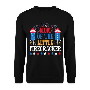 Mutter Des Kleinen Knallfrosches 4. Juli Feuerwerk - Unisex Pullover - Schwarz - Vorne - Alina (178cm) & Michal (187cm)