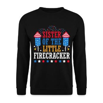 Die Schwester Des Kleinen Feuerwerkskörpers 4. - Unisex Pullover - Schwarz - Vorne - Alina (178cm) & Michal (187cm)