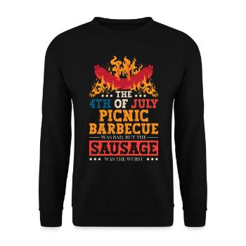 Das 4. Juli-picknick-grillen War Eine Schlechte - Unisex Pullover - Schwarz - Vorne - Alina (178cm) & Michal (187cm)
