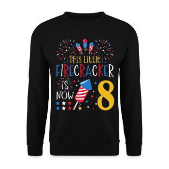 Ce petit pétard est maintenant 8 juillet 4, 8. - Sweat-shirt Unisexe - noir - Devant - Alina (178cm) & Michal (187cm)