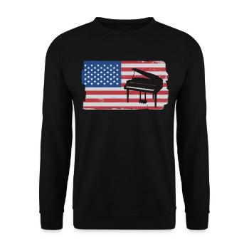Musicien de piano - Sweat-shirt Unisexe - noir - Devant - Alina (178cm) & Michal (187cm)
