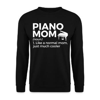 Musicien de piano - Sweat-shirt Unisexe - noir - Devant - Alina (178cm) & Michal (187cm)