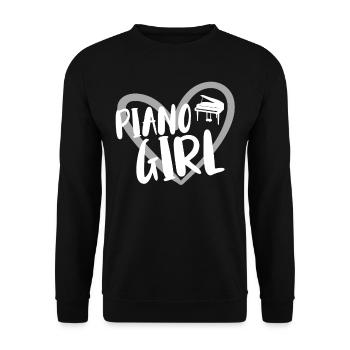 Musicien de piano - Sweat-shirt Unisexe - noir - Devant - Alina (178cm) & Michal (187cm)