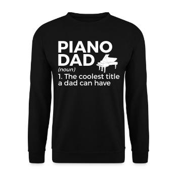 Musicien de piano - Sweat-shirt Unisexe - noir - Devant - Alina (178cm) & Michal (187cm)