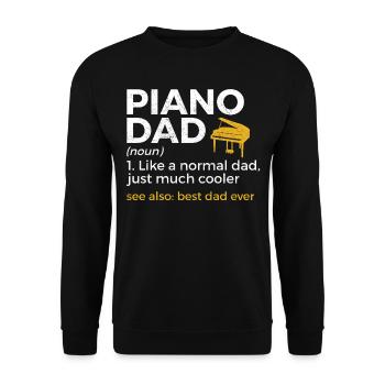 Musicien de piano - Sweat-shirt Unisexe - noir - Devant - Alina (178cm) & Michal (187cm)
