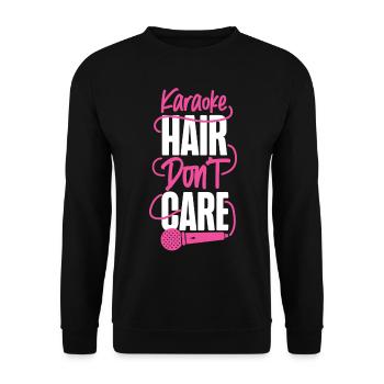 Karaoké Chanteur Karaoké Cheveux Ne pas - Sweat-shirt Unisexe - noir - Devant - Alina (178cm) & Michal (187cm)