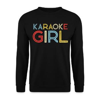 Karaoké Chanteur Rétro Vintage - Sweat-shirt Unisexe - noir - Devant - Alina (178cm) & Michal (187cm)