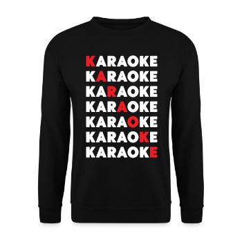 Karaoke Singer Karaoke - Unisex Sweatshirt - black - Front - Alina (178cm) & Michal (187cm)