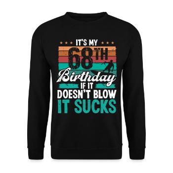 68 Year Old Kitesurfer Funny Kiteboarder Humor - Unisex Sweatshirt - black - Front - Alina (178cm) & Michal (187cm)