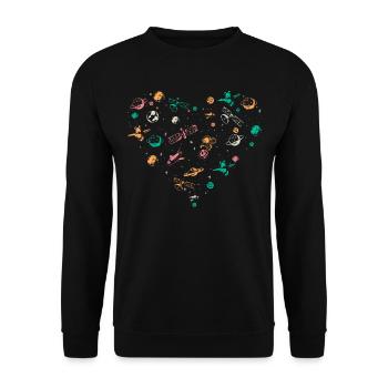 Space Travel Aerospace Space Flight Astronomy Plan - Unisex Pullover - Schwarz - Vorne - Alina (178cm) & Michal (187cm)