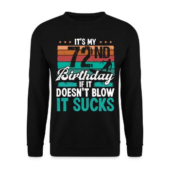 72 Year Old Kitesurfer Funny Kiteboarder Humor - Unisex Sweatshirt - black - Front - Alina (178cm) & Michal (187cm)