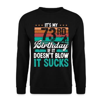 73 Year Old Kitesurfer Funny Kiteboarder Humor - Unisex Pullover - Schwarz - Vorne - Alina (178cm) & Michal (187cm)