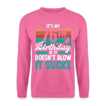 76 ans Kitesurfer Humour Kiteboarder Drôle - Sweat-shirt Unisexe - rose - Devant