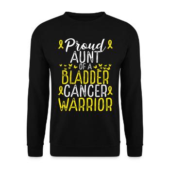 Bladder Cancer Awareness Movement for Aunt Ribbon - Unisex Sweatshirt - black - Front - Alina (178cm) & Michal (187cm)