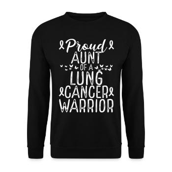 Lung Cancer Awareness Movement for Aunt Ribbon - Unisex Pullover - Schwarz - Vorne - Alina (178cm) & Michal (187cm)
