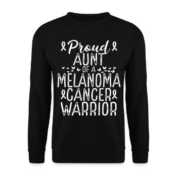 Melanoma Cancer Awareness Movement for Aunt Ribbon - Unisex Sweatshirt - black - Front - Alina (178cm) & Michal (187cm)