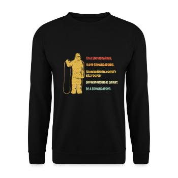 Snowboarding - I Love Snowboarding Be A Snowboarde - Sweat-shirt Unisexe - noir - Devant - Alina (178cm) & Michal (187cm)