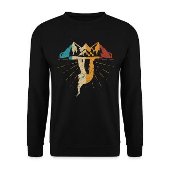 Snowboarding Winter Sports Mountain Snowboarder - Unisex Pullover - Schwarz - Vorne - Alina (178cm) & Michal (187cm)
