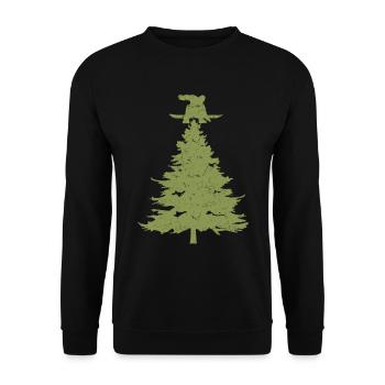 Winter Sports Snowboarding Tree Snowboarder - Unisex Pullover - Schwarz - Vorne - Alina (178cm) & Michal (187cm)