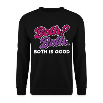Bi Pride Bisexual - Unisex Pullover - Schwarz - Vorne - Alina (178cm) & Michal (187cm)