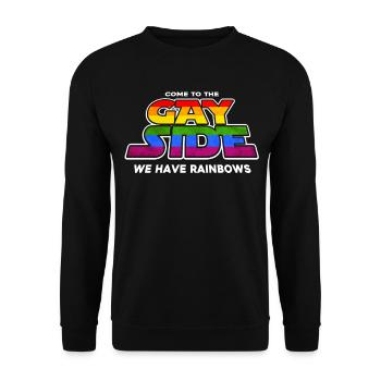 Come To The Gay Side We Have Rainbows - Unisex Sweatshirt - black - Front - Alina (178cm) & Michal (187cm)