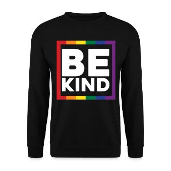 Be Kind - Unisex Pullover - Schwarz - Vorne - Alina (178cm) & Michal (187cm)