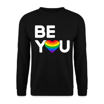 Be You Lgbt Flag Gay Pride - Sweat-shirt Unisexe - noir - Devant - Alina (178cm) & Michal (187cm)