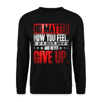 Motivation - Unisex Sweatshirt - black - Front - Alina (178cm) & Michal (187cm)