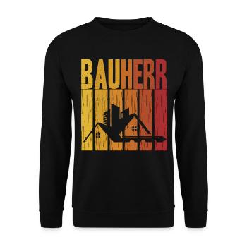 Bauherren - Unisex Pullover - Schwarz - Vorne - Alina (178cm) & Michal (187cm)