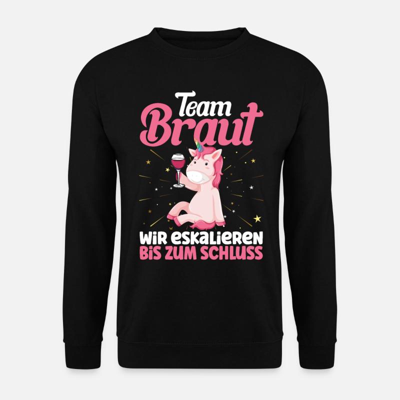 Team Braut Einhorn - Unisex Pullover - Schwarz