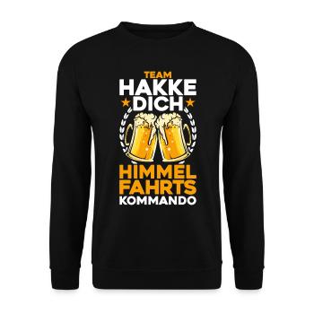 Bier - Unisex Pullover - Schwarz - Vorne - Alina (178cm) & Michal (187cm)