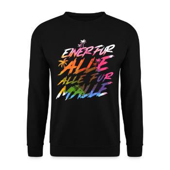 Mallorca Urlaub - Unisex Pullover - Schwarz - Vorne - Alina (178cm) & Michal (187cm)
