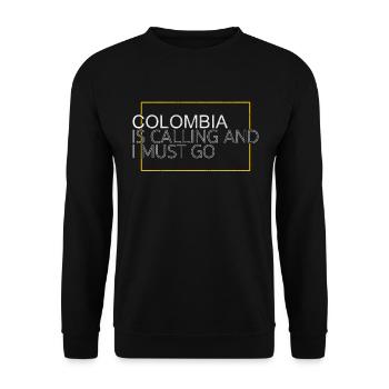 Colombia quote - Unisex Sweatshirt - black - Front - Alina (178cm) & Michal (187cm)