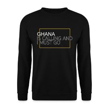 Ghana Saying - Unisex Sweatshirt - black - Front - Alina (178cm) & Michal (187cm)