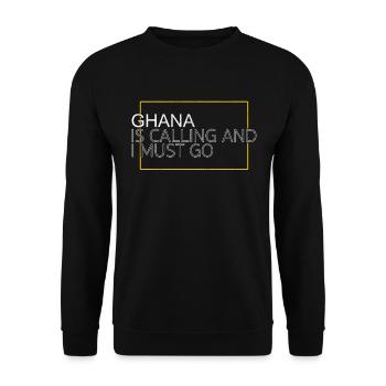 Ghana Saying - Unisex Sweatshirt - black - Front - Alina (178cm) & Michal (187cm)