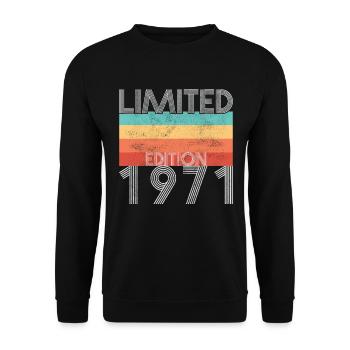 Limited Edition Retro 1971 - Unisex Pullover - Schwarz - Vorne - Alina (178cm) & Michal (187cm)