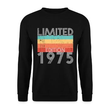 Limited Edition Retro 1975 - Unisex Pullover - Schwarz - Vorne - Alina (178cm) & Michal (187cm)