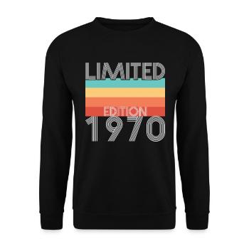 Limited Edition Retro 1970 - Unisex Sweatshirt - black - Front - Alina (178cm) & Michal (187cm)